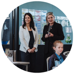 New Zealand Minister of Education in a classroom in Auckland campus with an OSG teacher.