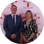 Iain Cowen and Julie Coleman pictured at the Guild Awards ceremony.